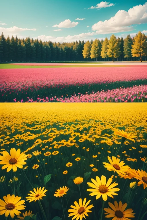 help me create an image of a field of flowers