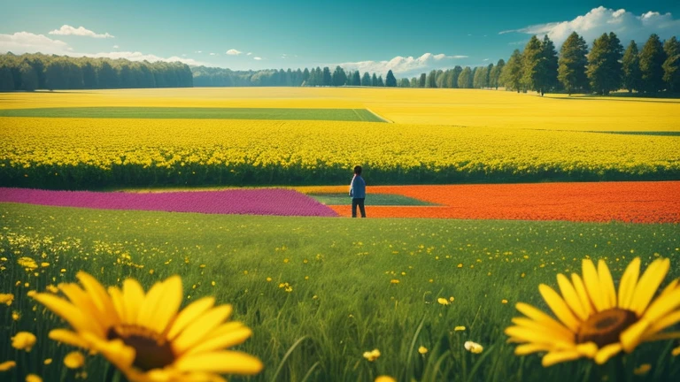 help me create an image of a field of flowers