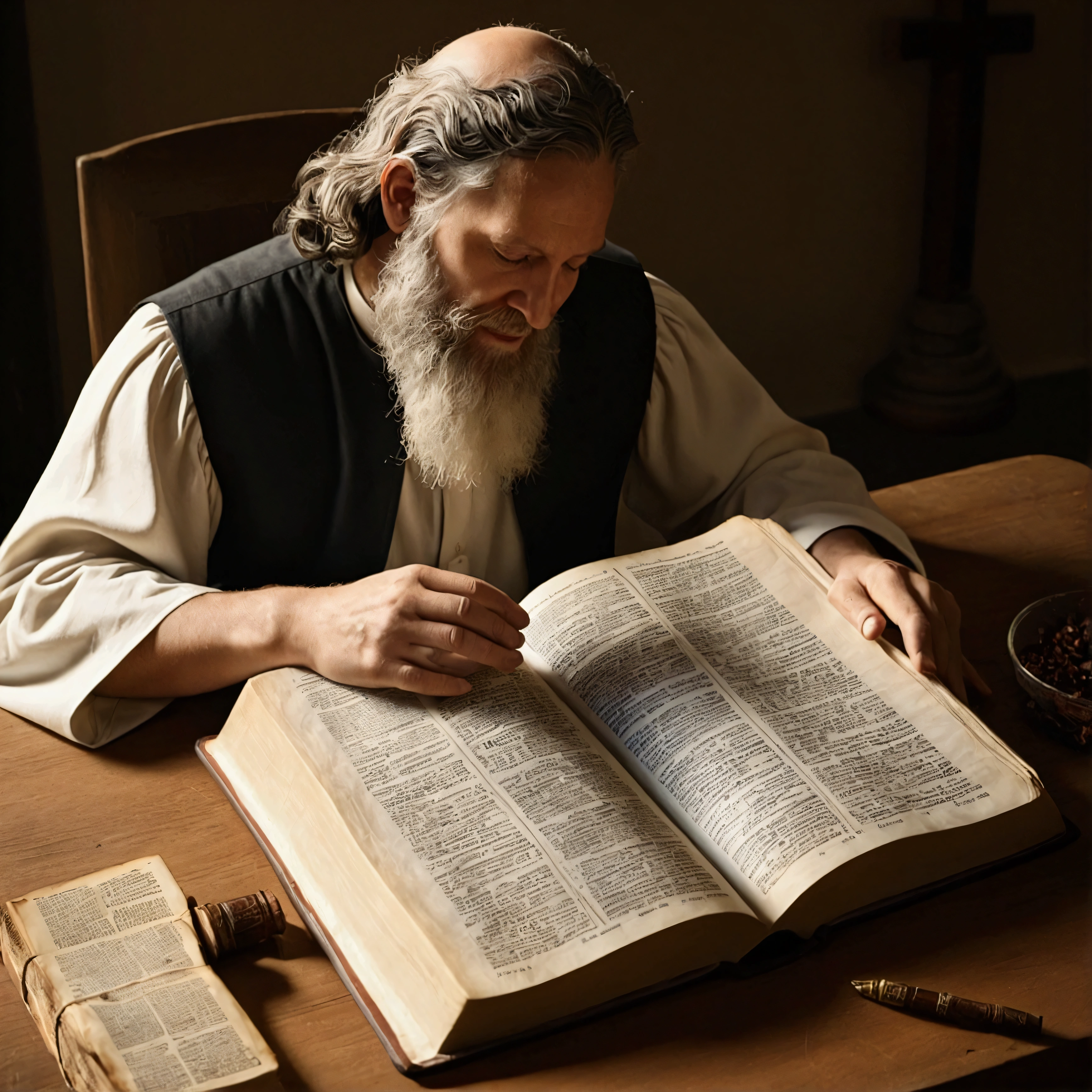 "Generate an illustration that depicts the Bible as a source of spiritual transformation, where the words and teachings of the book are visually manifested, shaping a person to become more like Christ, showing the process of abandoning sin and seeking holiness."
