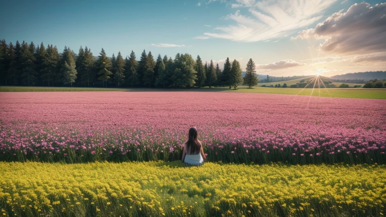 help me create an image of a field of flowers