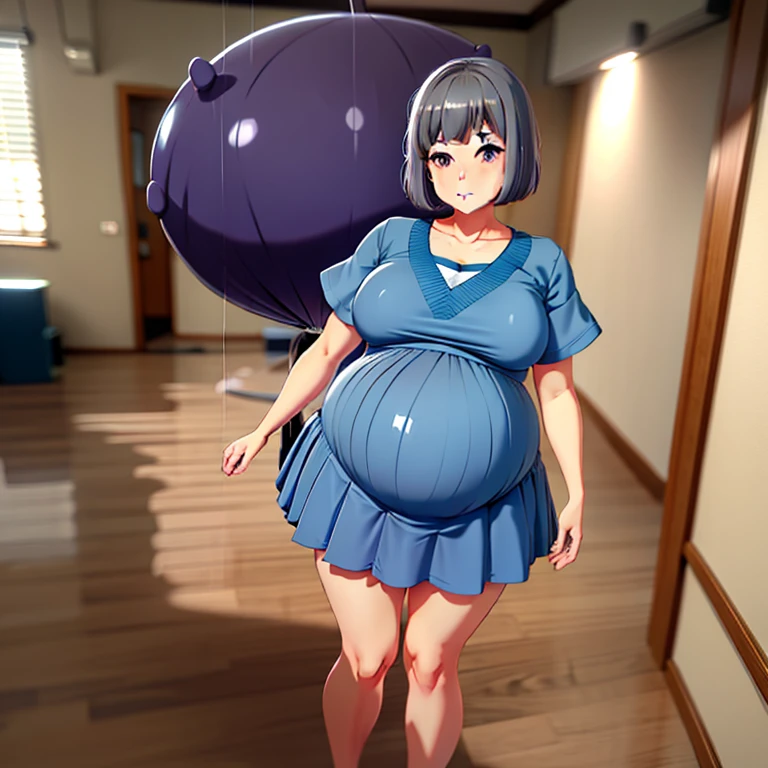 Short grey hair,Big Baby Bump pregnant, Japanese school girl, Big , nipple, cum, Big Blue Balloons,16 years girl, Big pregnant Belly, Big Pregnant girl, Largest Belly of Pregnant, Huge Pregnancy, background classroom,Huge 9 months Pregnancy Belly,huge belly expansion, huge belly girl, purple eyes,
