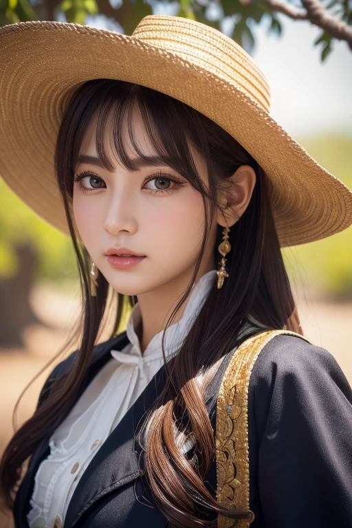 (Highest quality、masterpiece、8k))、Anatomically correct、Very detailed、High resolution、Realistic、((Beautiful, sparkling, detailed eyes))、Intricate details、Cinematic lighting、((Dynamic composition))、Cute Cowboy Kitten、Western Hat、revolver、Pad