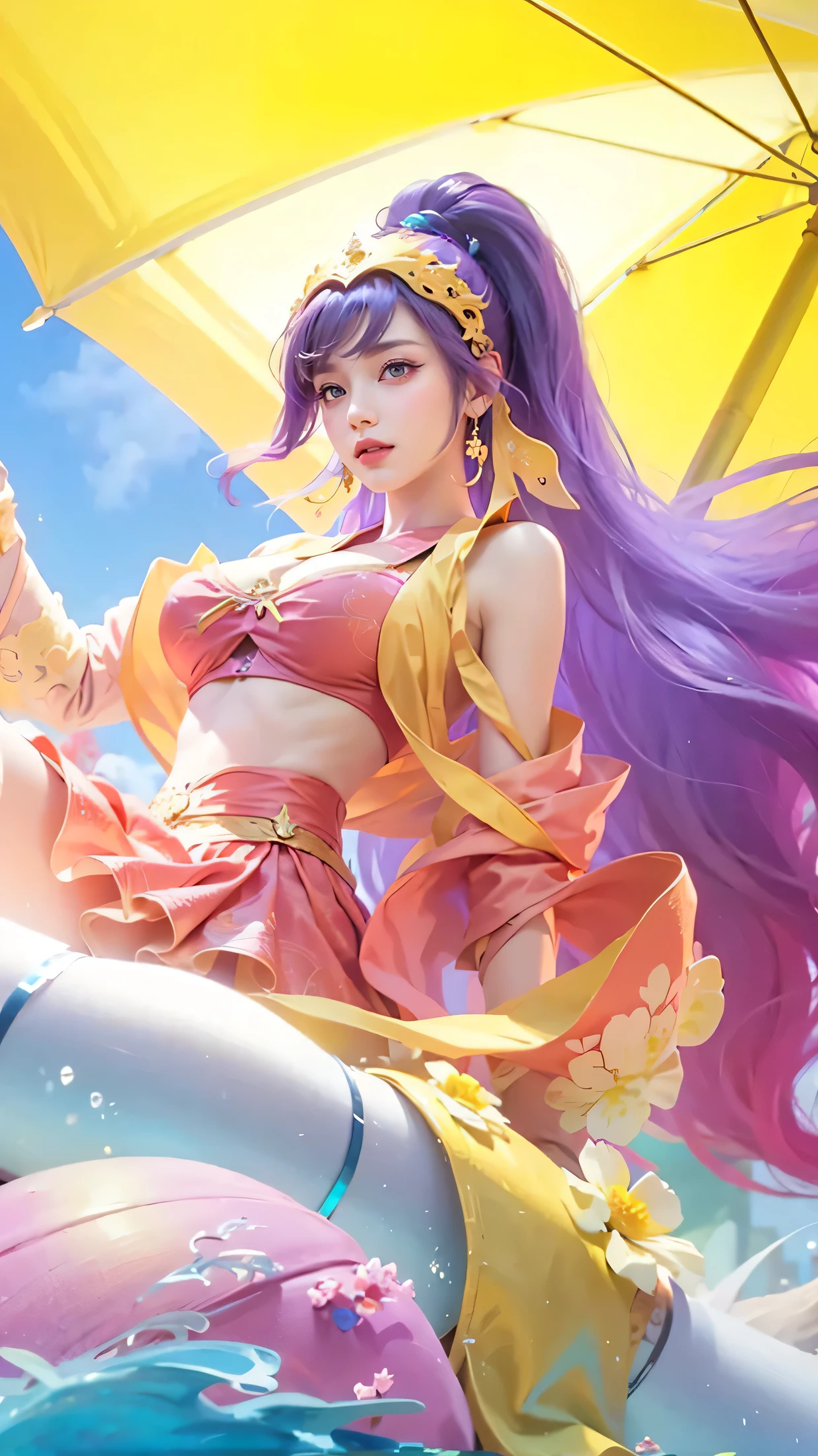 a close up of a 4 girls ,pink hair , big booobs , shadowbringers cinematic, 4 k detail fantasy, a beautiful fantasy empress, game cg, xianxia fantasy, xianxia hero, 2. 5 d cgi anime fantasy artwork, cinematic goddess close shot, ruan jia and artgerm, wow 4 k detail fantasy, hyper-detailed fantasy character, high definition, hyper- detailed,perfect, fantastic, detailed facial and body skin texture, detailed vagina (pussy),Honor of king,HOK.