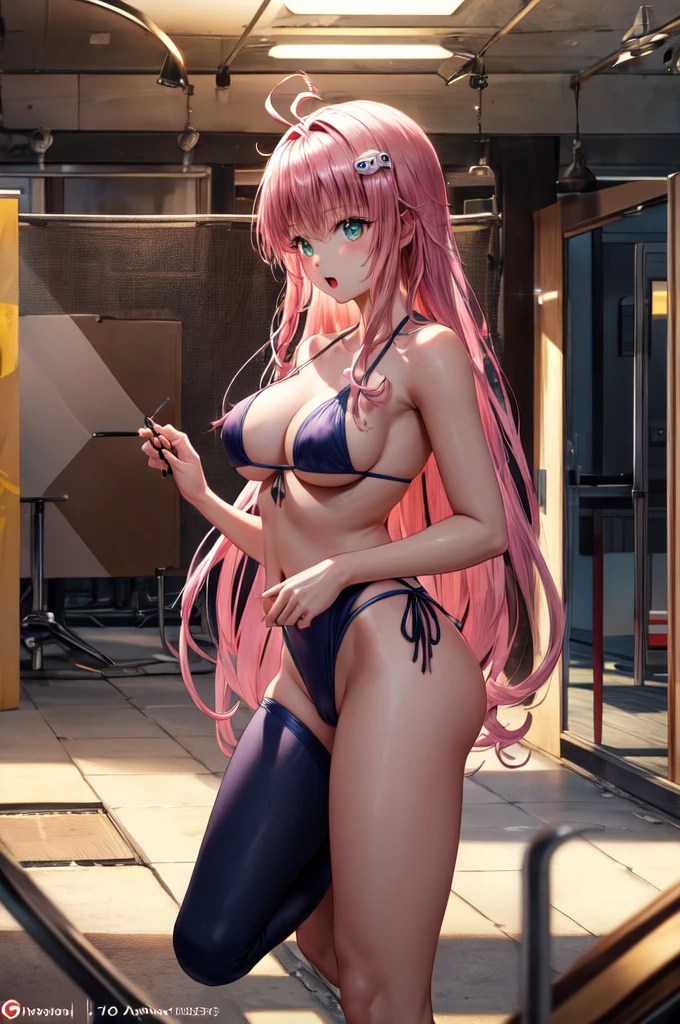 (masterpiece),(Highest quality)、(Very detailed)、(Very detailedなCG)、(Very delicate),(Perfect lighting),(8k)、(Dynamic Angle)、(Clear images)、Vibrant colors,woman、masterpiece、Highest quality、Written boundary depth、Cinema Lighting、masterpiece、Highest quality、Very detailed、colorful、Vibrant、Large Breasts、Thighature woman、alone、(masterpiece、Highest quality、High resolution、Anime Screen Capture、Anime Color)、(Perfect Anatomy、Beautiful attention to detail、Beautiful detail body、Beautiful breasts、Shiny)、Sexy mature anime woman standing outside in a swimsuit、((Micro Bikini ))、performer、View your audience、Side bangs、Pink Hair、The eyes are round、Long Hair、Side bangs、Large Breasts、Large Breasts、Browsing Caution、Nipples、Pool
