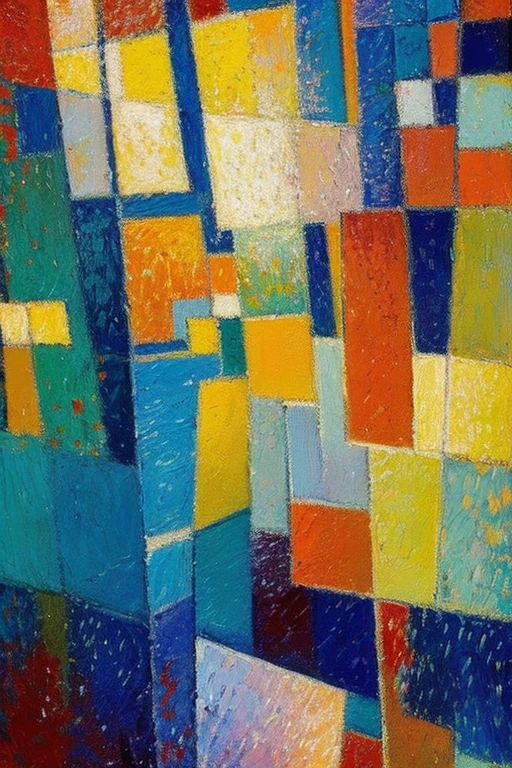 Impressionism, Abstract painting, cubism, Expressionism, Pointillism, Gentle colors, Soft Light, Rough, Tonalism,