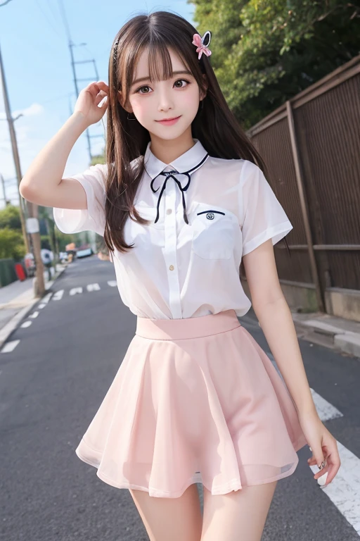Cute Girls、high school girl、Idol、mini skirt、See-through、Fluttering in the wind