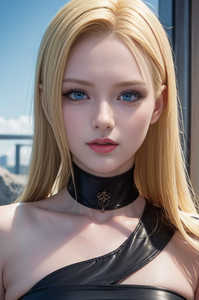 Android 18, Blonde, blue eyes, eyelash, girl, close eyes,{best quality}, {very aesthetic}, {ultra-detailed}, {best illustration}, girl, fellatio,