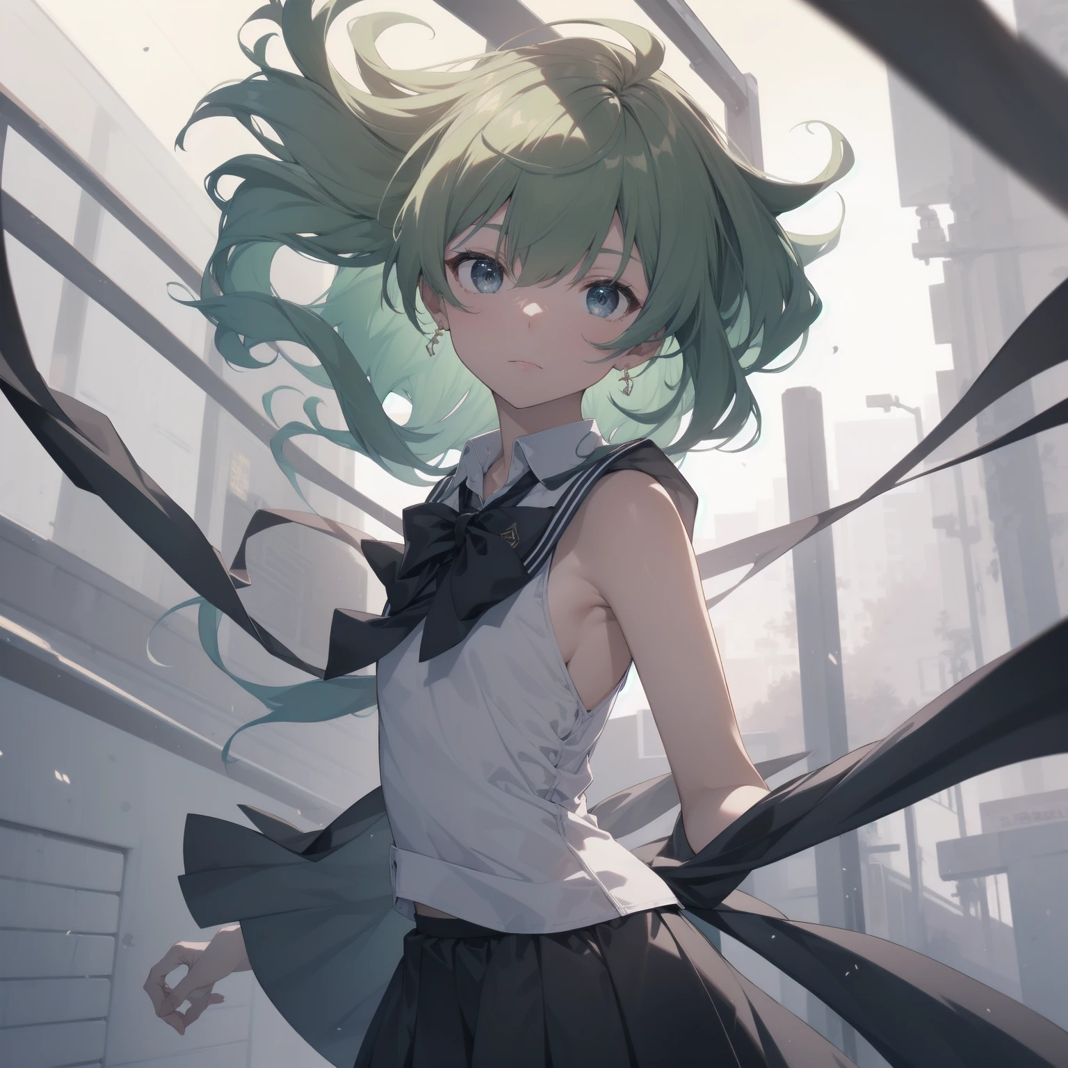 ultra-absurdres-Top quality by artist God, ultra-detailed, high resolution, anime moe artstyle, best anime 8k konachan wallpaper, pixiv contest winner, pool:2810, perfect anatomy,break, 1girl, (Please draw a girl walking sleepily to school alone. )break,(Solo,little female, 13-year-old:1.3),Full limbs, complete fingers,a junior high school student, (very short hair), short cut, flat chest, , small butt, small black eyes, beautiful detailed eyes, well-proportioned iris and pupils, expressive eyes, highres detailed hair, soft expression, salor school_uniform, sailor collar, serahuku, bow, pleated skirt,(Detailed Lighting), (Detailed background), in the School commute route. break,super detailed skin, Best cinematic lighting powered by famous artist, 8k,beauty illustration,photoshop_(medium),very aesthetic,break,((artist:kotorai )), artist:clamp ,artist:carnelian ,artist:kantoku ,