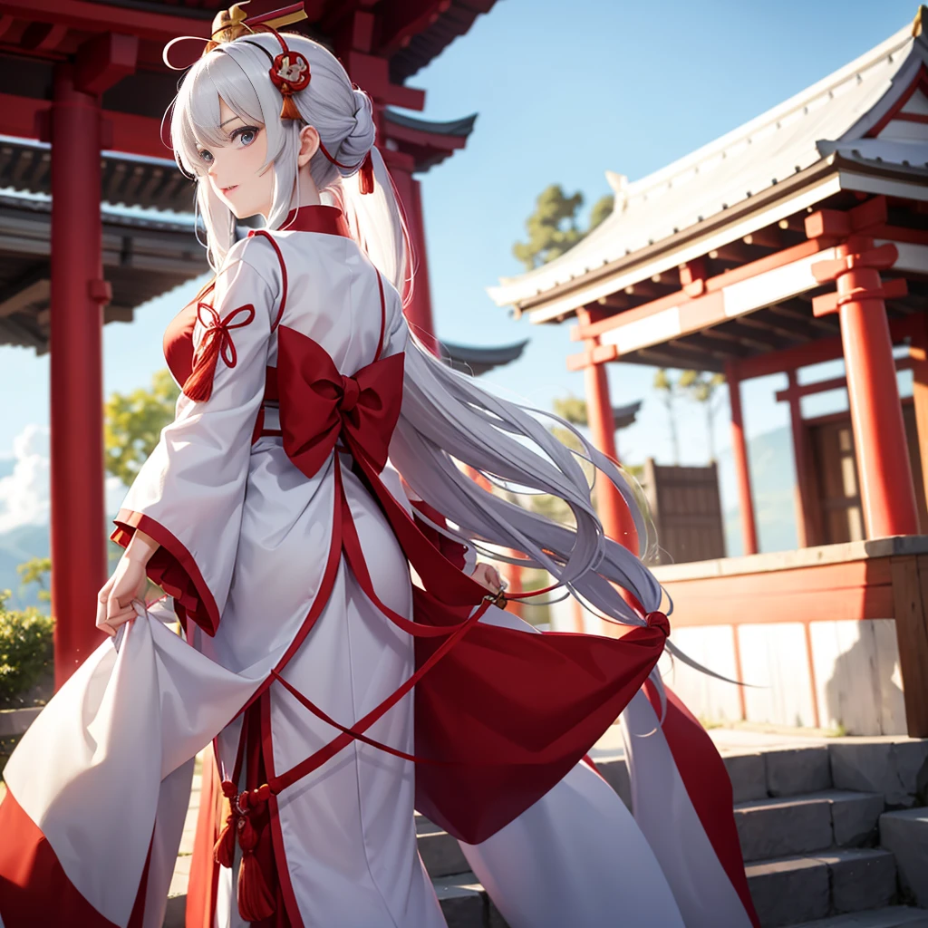 A gorgeous shrine maiden costume that catches everyone&#39;s attention