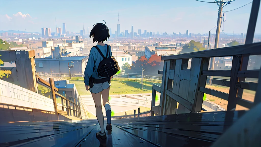 ((anime:1.4,figure)),(masterpiece, Highest quality, Highest quality),(Very detailed, The absolute solution),((16K, High resolution)). break {Lofi Art, Laurie Griesley's style, Makoto Shinkai&#39;s Style, anime aesthetic} break {figure of a man and a woman living inside a converted bus. The interior is cozy、It has to be about attention to detail., With bunk bed. The woman was in the top bed.、The night sky can be seen from the small window, There is a desk under the bed, computer, and personal belongings. Include shelves, Storage space, Personal belongings were scattered on the bus., Create a living atmosphere. The atmosphere should be warm and intimate, Highlighting the unique and compact living environment inside the bus.}