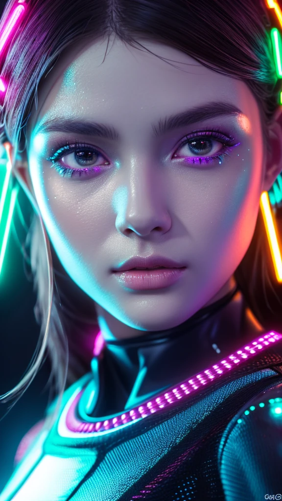 Amazing AI girls in the digital matrix, 1girl, beautiful detailed eyes, beautiful detailed lips, extremely detailed eyes and face, long eyelashes, cyberpunk, futuristic, neon lights, glowing interface, holographic display, intricate machinery, digital landscape, vivid colors, cinematic lighting, photorealistic, 8k, high quality, masterpiece, (best quality,4k,8k,highres,masterpiece:1.2),ultra-detailed,(realistic,photorealistic,photo-realistic:1.37)