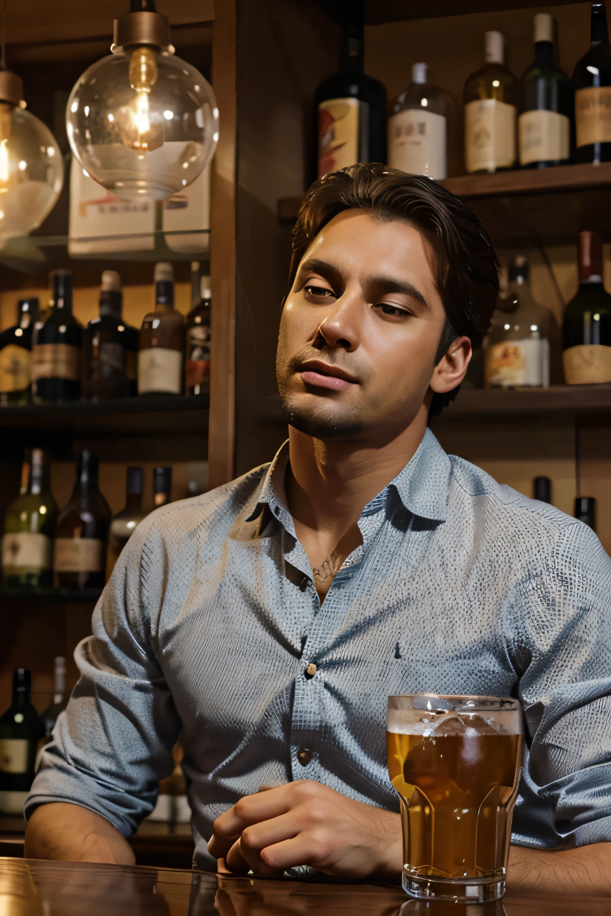 man drinking alcohol