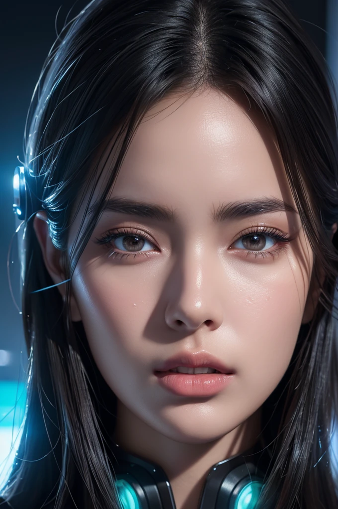 Amazing AI girls in the digital matrix, 1girl, beautiful detailed eyes, beautiful detailed lips, extremely detailed eyes and face, long eyelashes, cyberpunk, futuristic, neon lights, glowing interface, holographic display, intricate machinery, digital landscape, vivid colors, cinematic lighting, photorealistic, 8k, high quality, masterpiece, (best quality,4k,8k,highres,masterpiece:1.2),ultra-detailed,(realistic,photorealistic,photo-realistic:1.37)