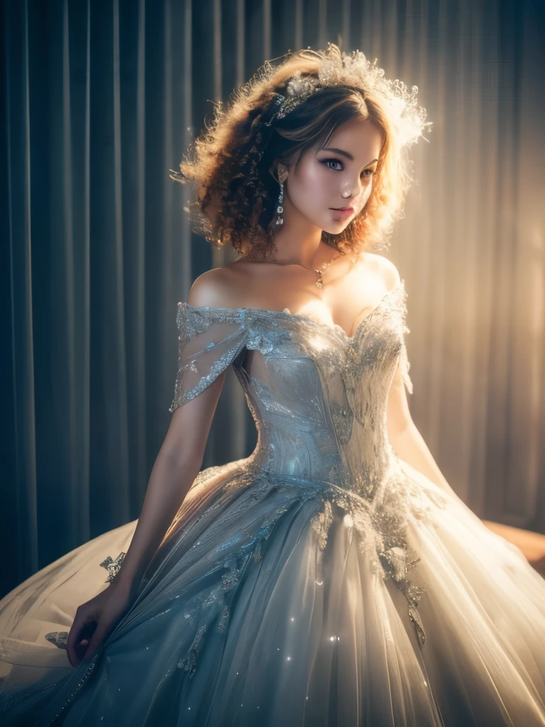 ((masterpiece, Highest quality)),(Complex lighting),One girl, Ultra high definition,, Valerie Frizzle,dress,  