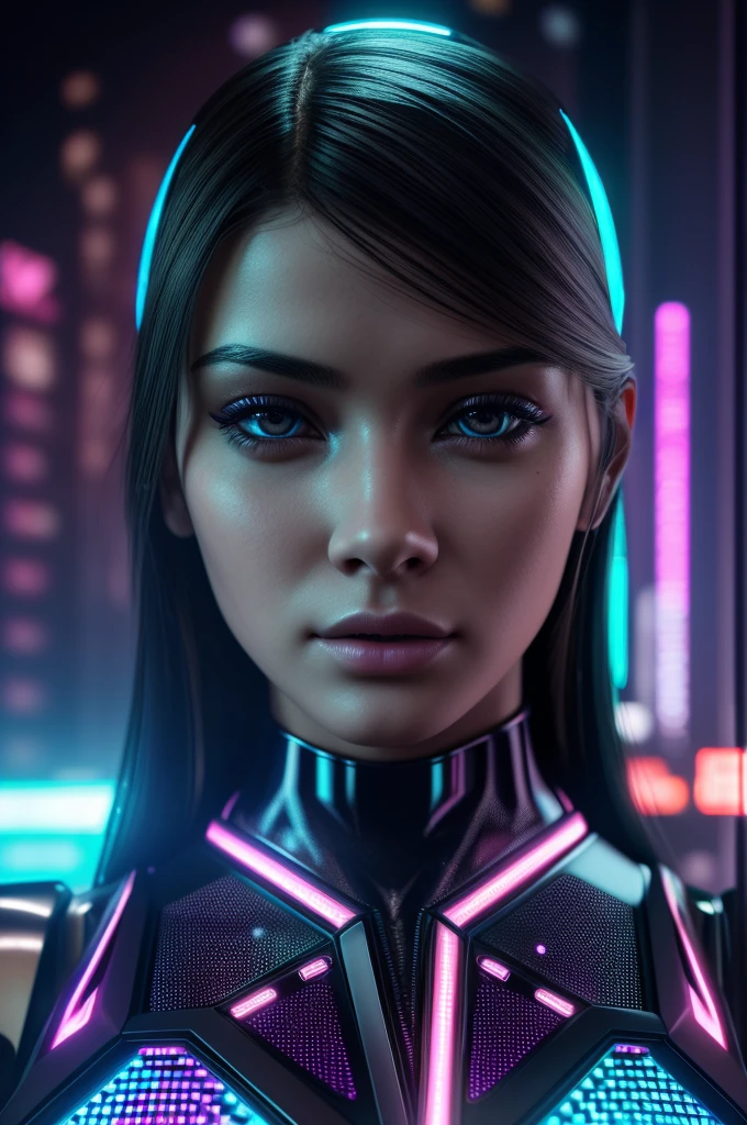 Amazing AI girls in the digital matrix, 1girl, beautiful detailed eyes, beautiful detailed lips, extremely detailed eyes and face, long eyelashes, cyberpunk, futuristic, neon lights, glowing interface, holographic display, intricate machinery, digital landscape, vivid colors, cinematic lighting, photorealistic, 8k, high quality, masterpiece, (best quality,4k,8k,highres,masterpiece:1.2),ultra-detailed,(realistic,photorealistic,photo-realistic:1.37)