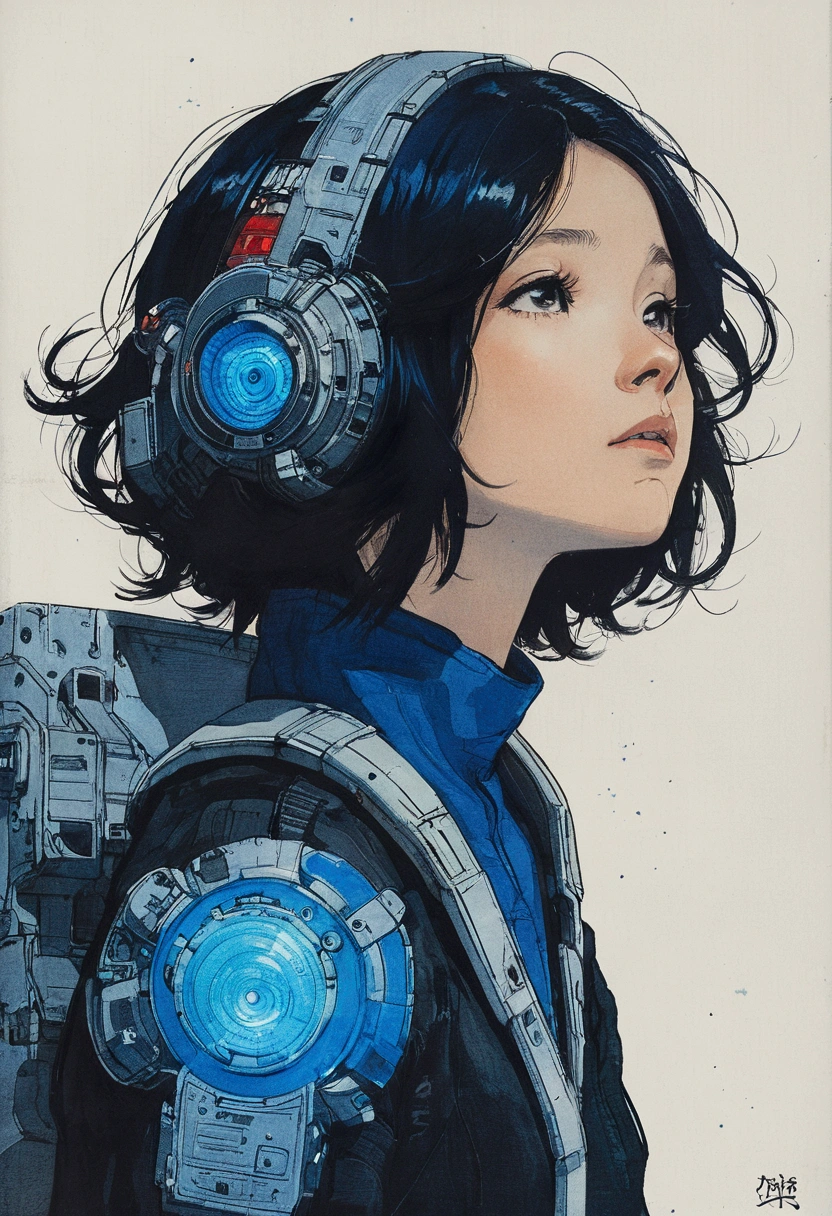 The Style of Kawanabe Kyosai、World Trigger、Black Hair、Blue Light、solo