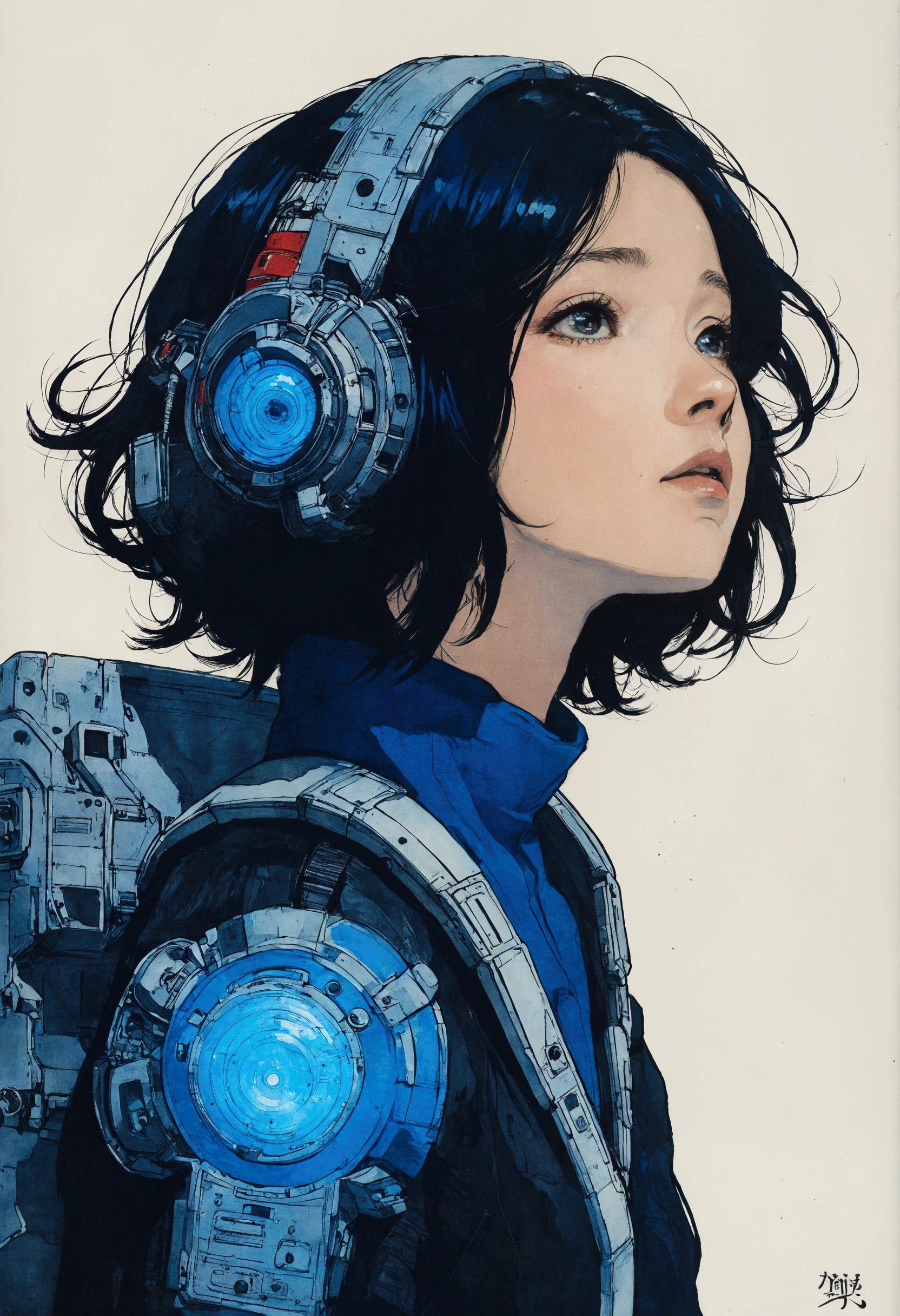 The Style of Kawanabe Kyosai、World Trigger、Black Hair、Blue Light、solo