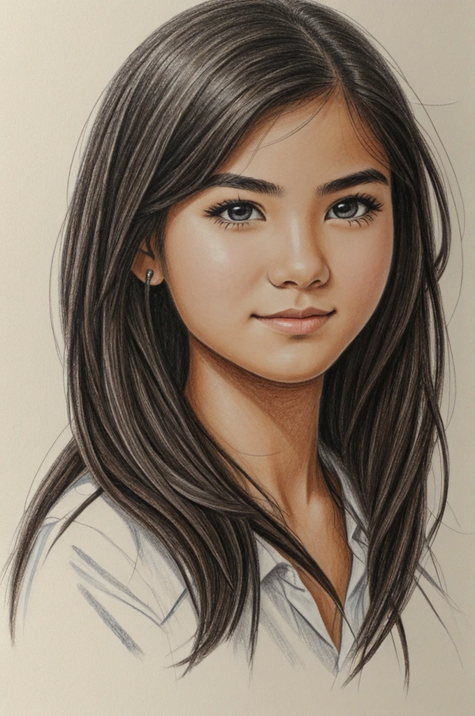 Drawing of a girl saying I am Andrea ,