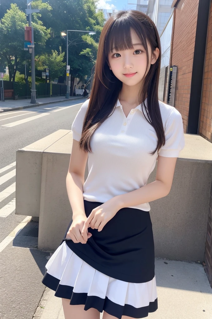 Baby face Skirt flip {nipple} Fluttering skirt, Lolita, mid-length skirt, knee-length skirt, girl, skirt pulled up to reveal thighs, Alice in Wonderland