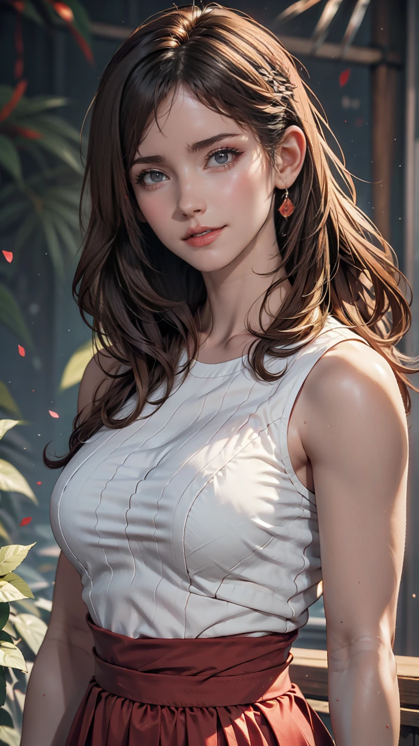 Asian, beautiful, thin, cute, 30th Generation, beautiful Face, beautiful Skin, actress, mature, Upper Body, Light brown hair, thin髪, Live Action, masterpiece, Highest quality, Highly detailed CG Unity 8K wallpaper, Ultra-high resolution, Casual Fashion, Lighting, Summer Fashion, (Natural brown hair: 0.8), (Puffy eyes), Watch the audience, turn around, Bleached Hair, Model pose, Pastel Green Background、Delicate skin types, Light curly hair, Put your hands around your mouth, White T-shirt, Hair model photo、24-year-old woman、Sexy proportionature女体、Sexy proportionakeup、Lips with red lipstick、Textured skin((textured skin))、smile、Narrow waist