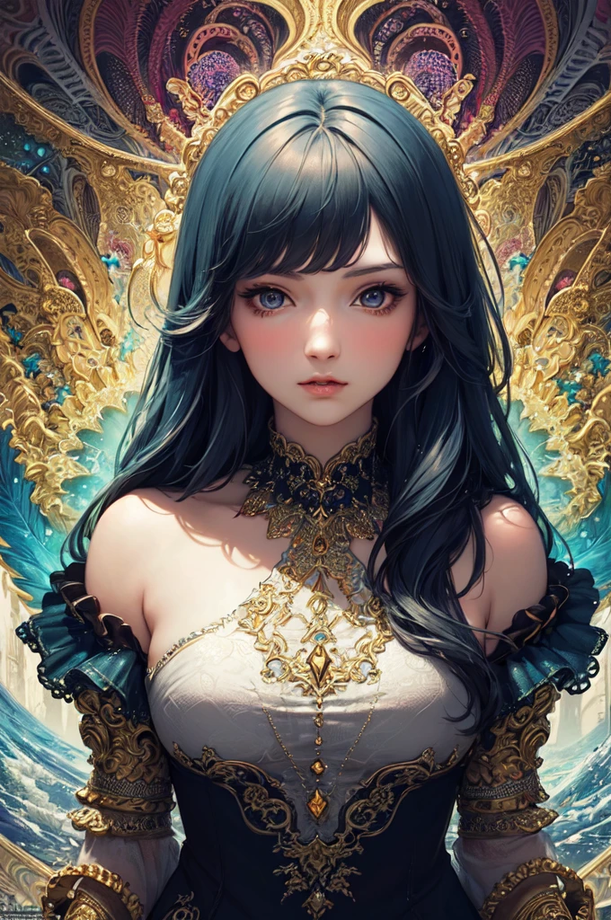 (masterpiece, top quality, best quality, official art, beautiful and aesthetic:1.2), (1girl), extreme detailed,(fractal art:1.3),colorful,highest detailed
