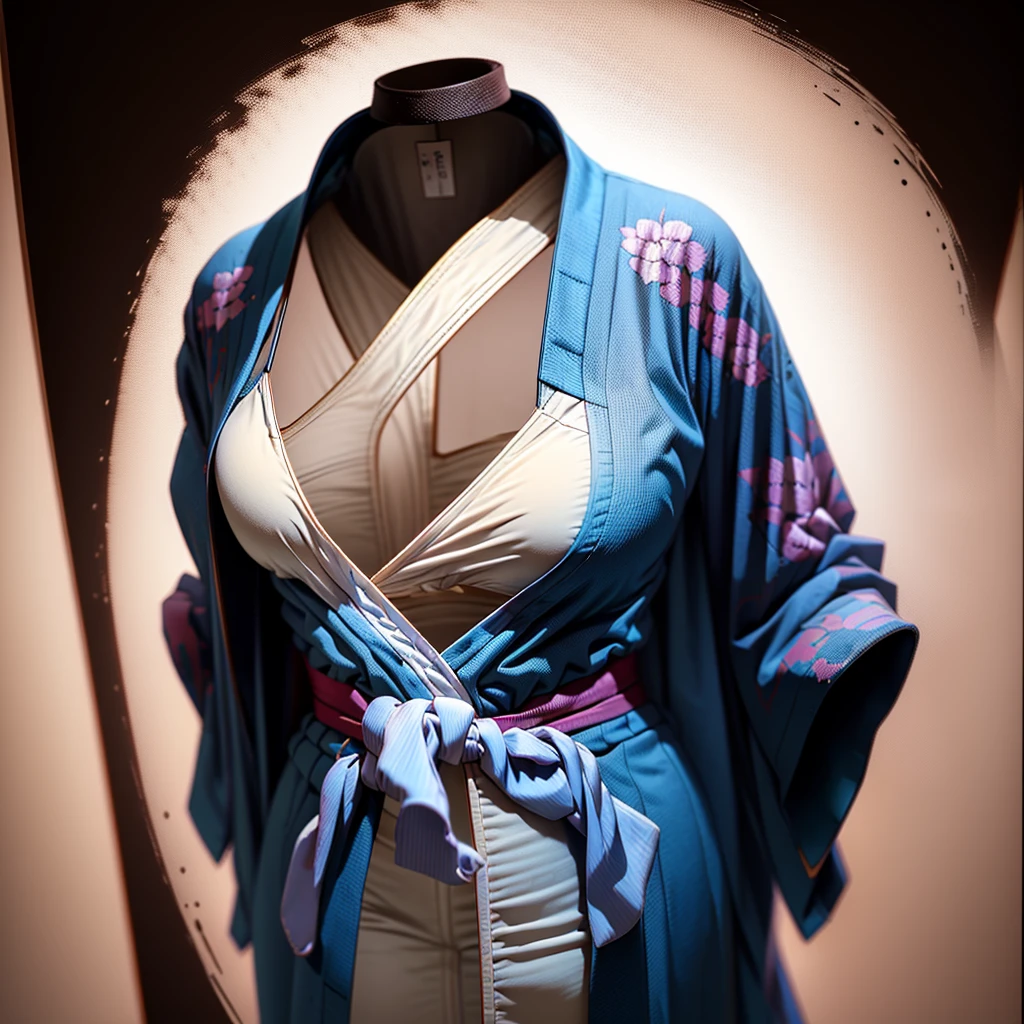 Kimono (invisible, no humans, Headless, Faceless:1.5), cute big breasts, Ridiculous, High resolution, Super detailed, clothing details