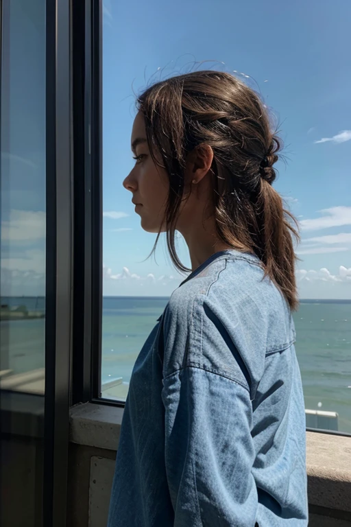 fille qui regarde l’horizon 
