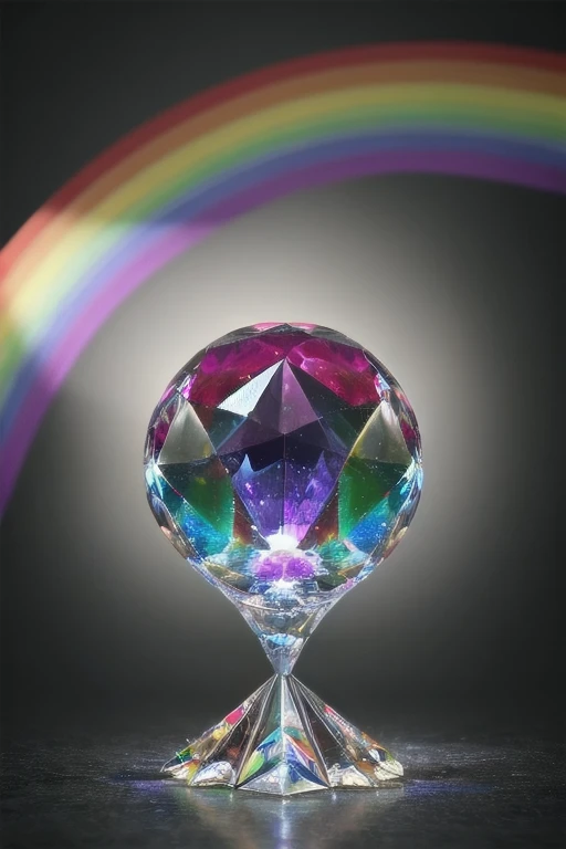 masterpiece, Highest quality, Abstract Rainbow Crystal, refraction, Realistic, 