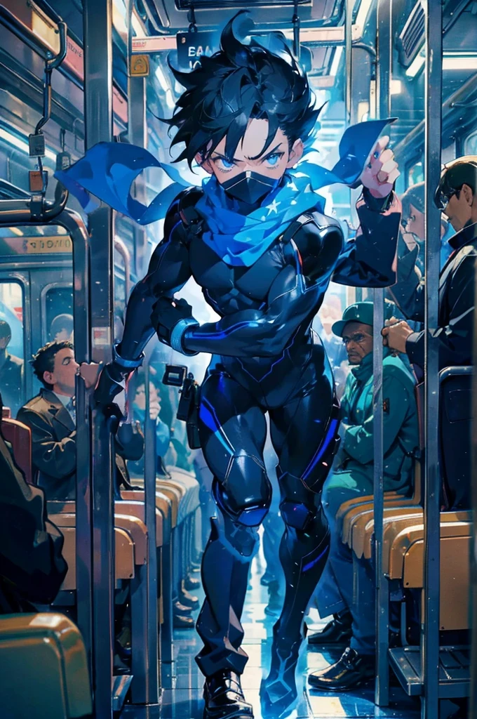Inside crowded subway carriages,large number of middle-aged standing men,middle-aged man only,Many hands