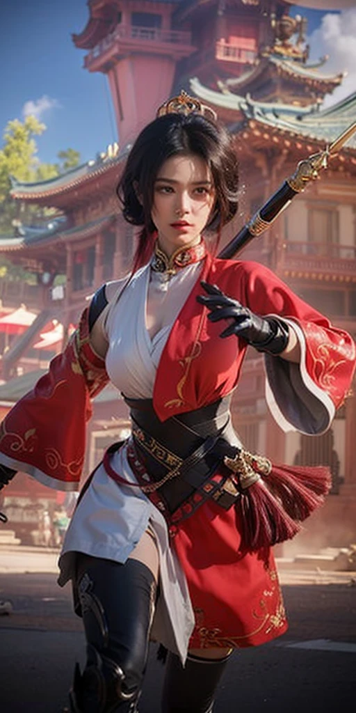 a close up of a 4 girls  ,pink hair , big booobs ,  shadowbringers cinematic, 4 k detail fantasy, a beautiful fantasy empress, game cg, xianxia fantasy, xianxia hero, 2. 5 d cgi anime fantasy artwork, cinematic goddess close shot, ruan jia and artgerm, wow 4 k detail fantasy, hyperdetailed fantasy character