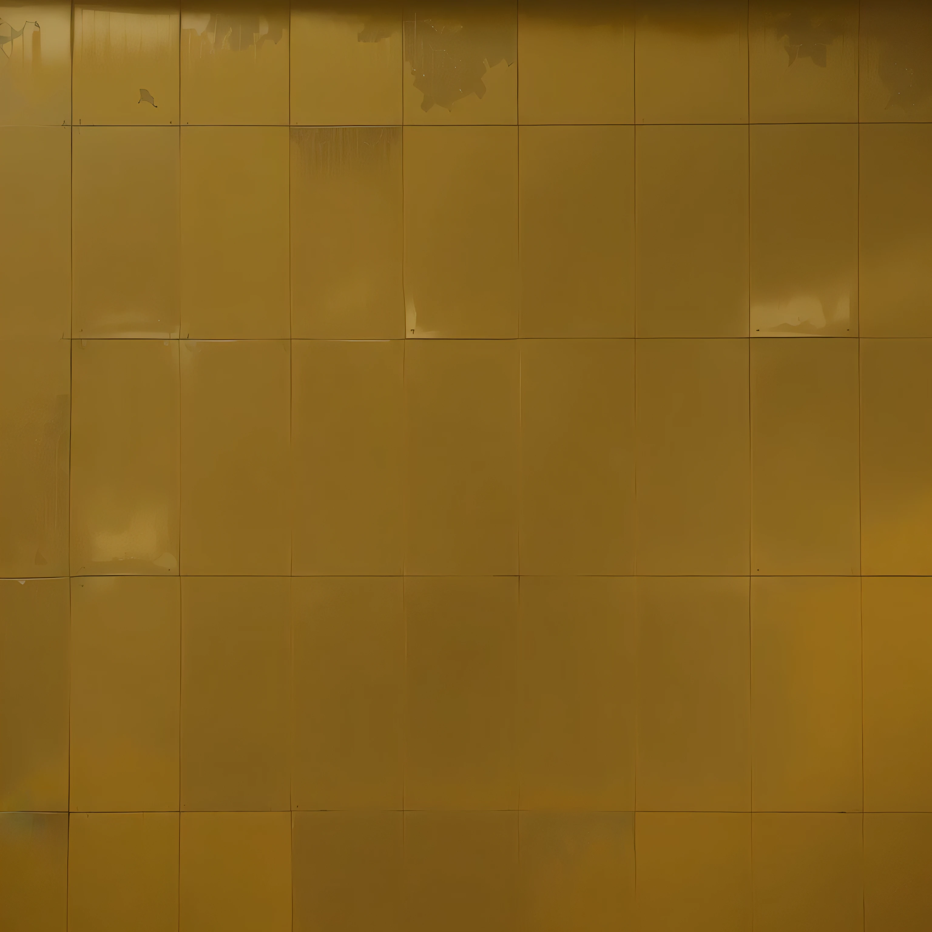 yellow metal building facada tile, metal facade tile with leakings