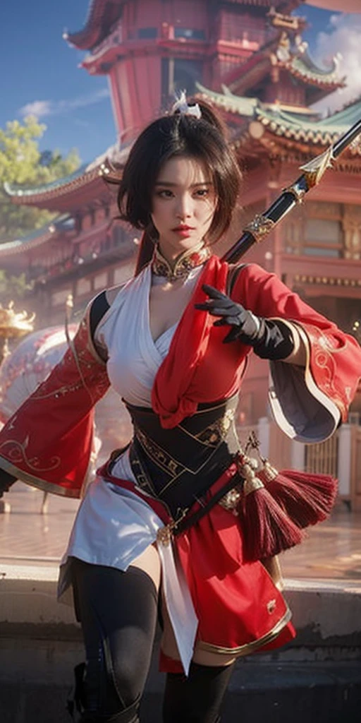 a close up of a 4 girls  ,pink hair , big booobs ,  shadowbringers cinematic, 4 k detail fantasy, a beautiful fantasy empress, game cg, xianxia fantasy, xianxia hero, 2. 5 d cgi anime fantasy artwork, cinematic goddess close shot, ruan jia and artgerm, wow 4 k detail fantasy, hyperdetailed fantasy character, big breast, open breast. 