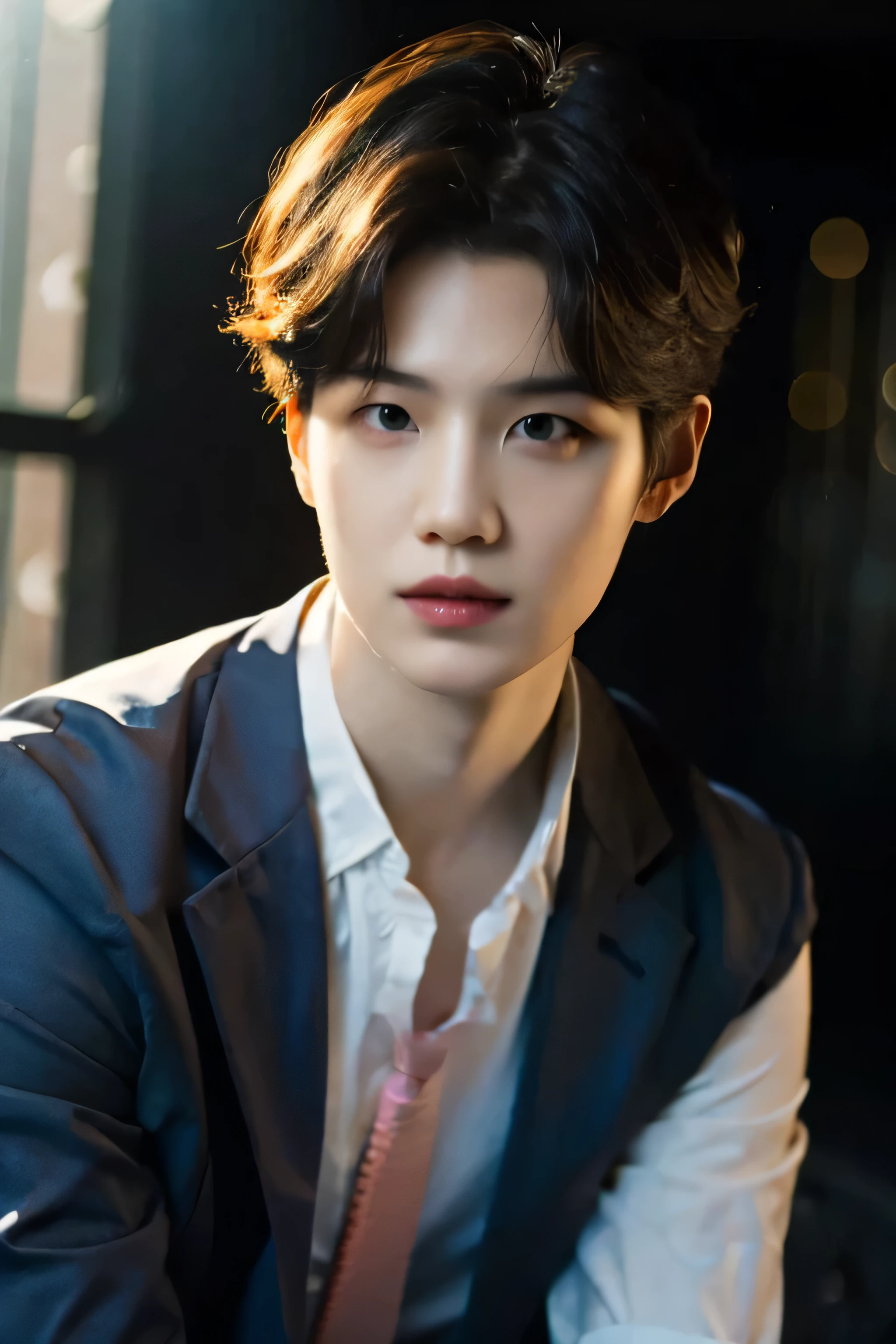 best quality, masterpiece, Ultra-high resolution, (Realistic:1.4), original photo, Suga 