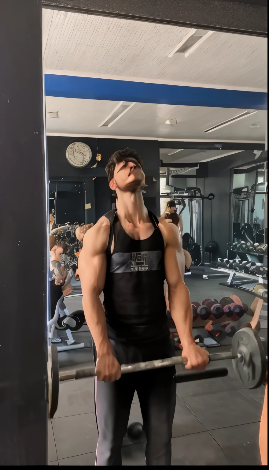 Gym boy doing gym in rage