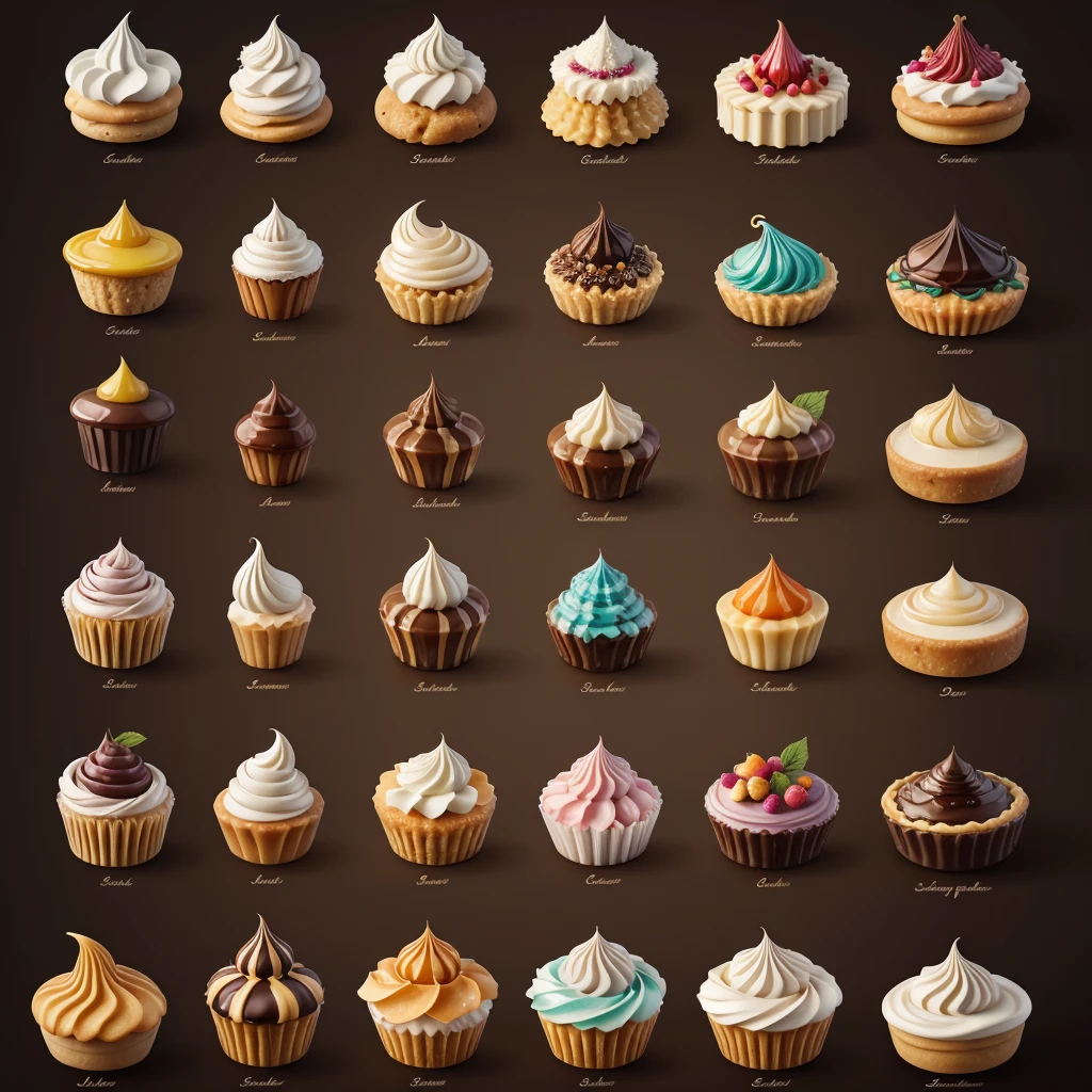 Animated gradient image of many types of sweets and desserts