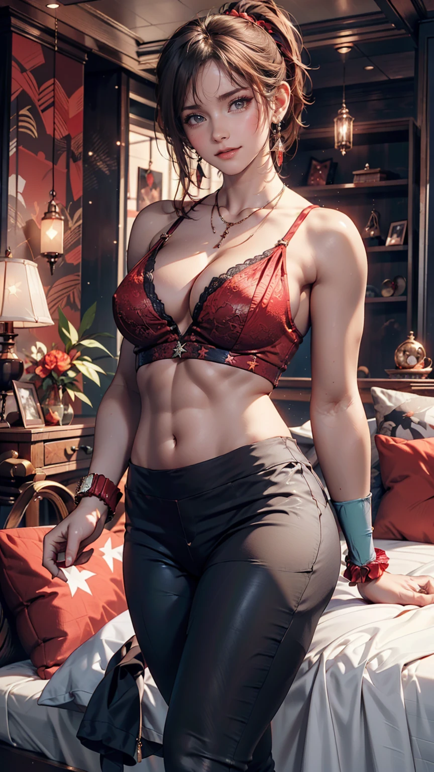 (masterpiece, best quality), 1girl , claireredfield2, wear underwear, lie on the bed