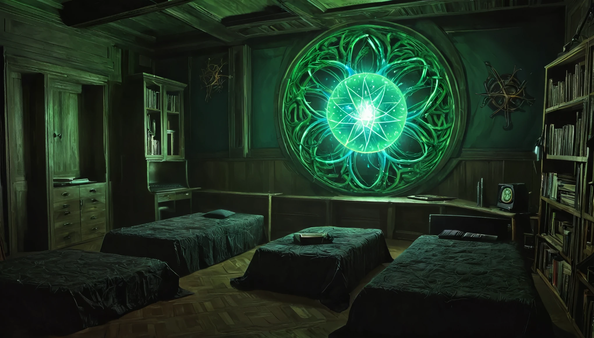 MYSTERY ROOM ACCORDING TO LOVECRAFT, the EVANDS inside his head are absorbed by a star. The LOS virus should combine science and biology, the brain of a brain.