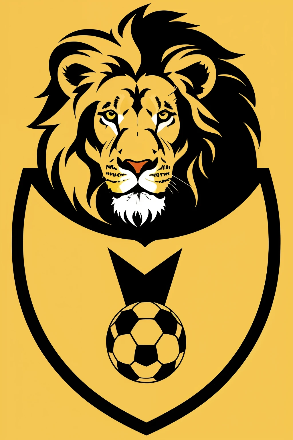 Create a soccer team logo with a lion and him in the Gustavinho club logo
