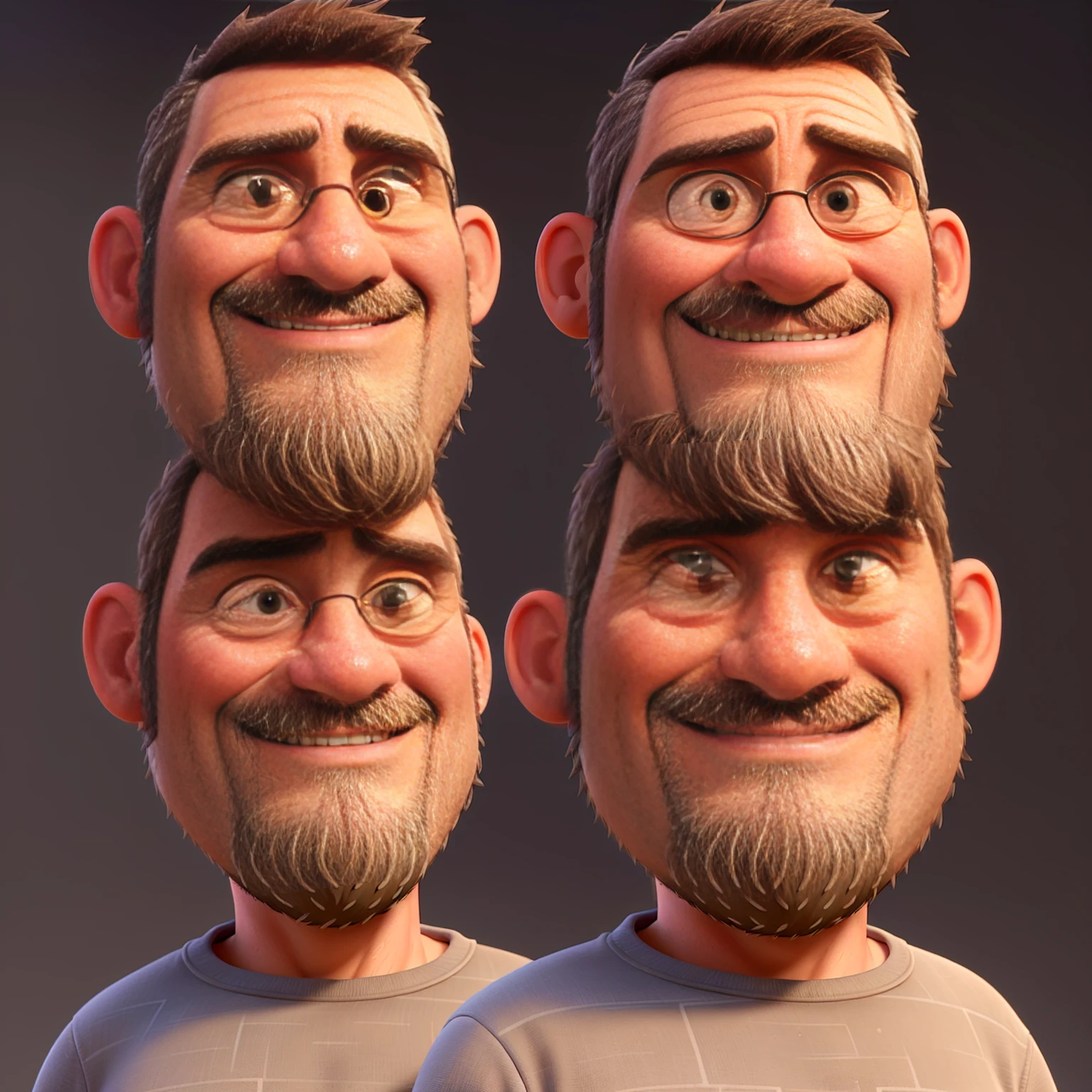a middle-aged man without a beard, smiling with a small expression, detailed portrait, hyperrealistic, photorealistic, 8k, masterpiece, chiaroscuro lighting, warm color tones, dramatic shadows, shallow depth of field, thoughtful expression, natural skin texture, subtle facial details, well-groomed appearance, serious yet calm demeanor