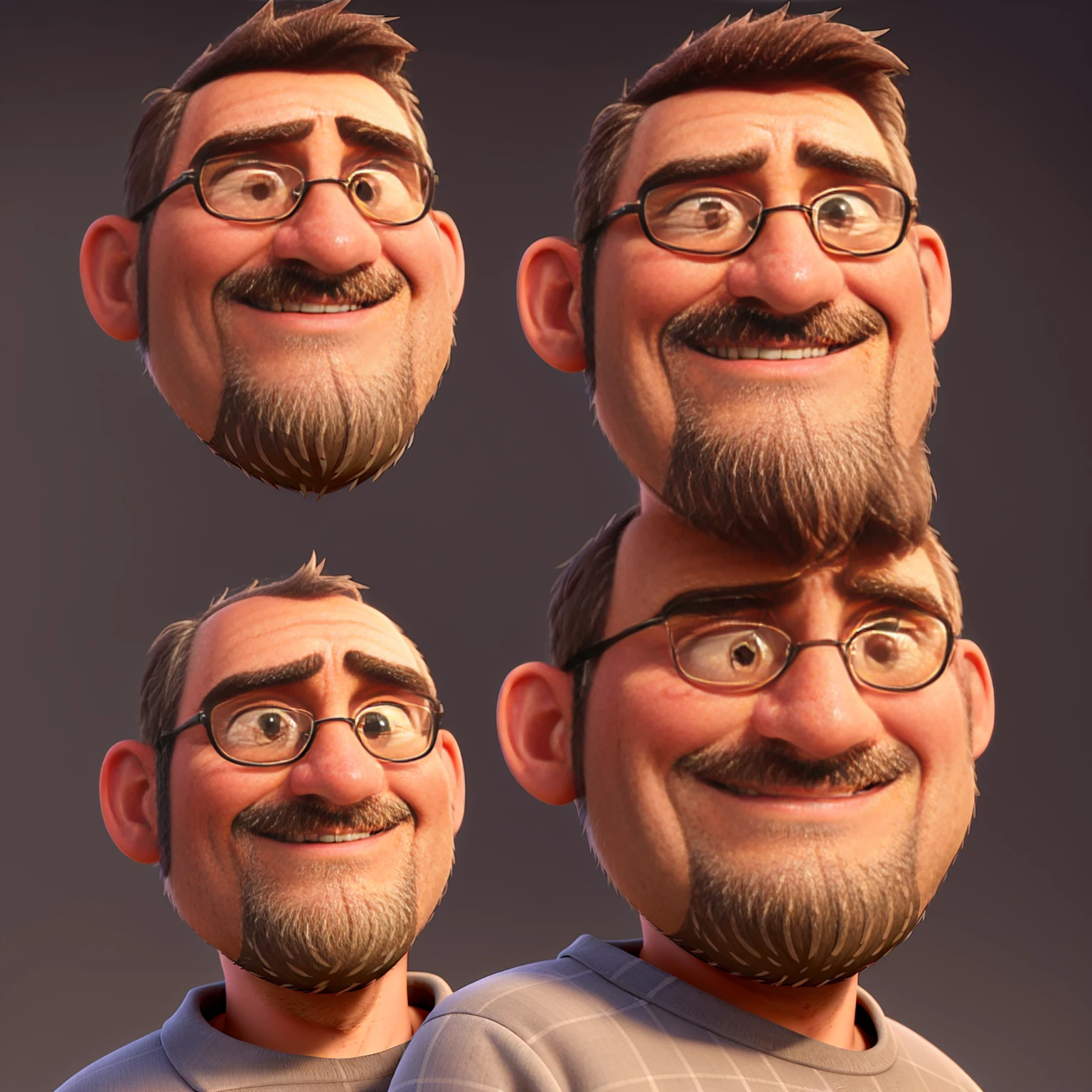 a middle-aged man without a beard, smiling with a small expression, detailed portrait, hyperrealistic, photorealistic, 8k, masterpiece, chiaroscuro lighting, warm color tones, dramatic shadows, shallow depth of field, thoughtful expression, natural skin texture, subtle facial details, well-groomed appearance, serious yet calm demeanor