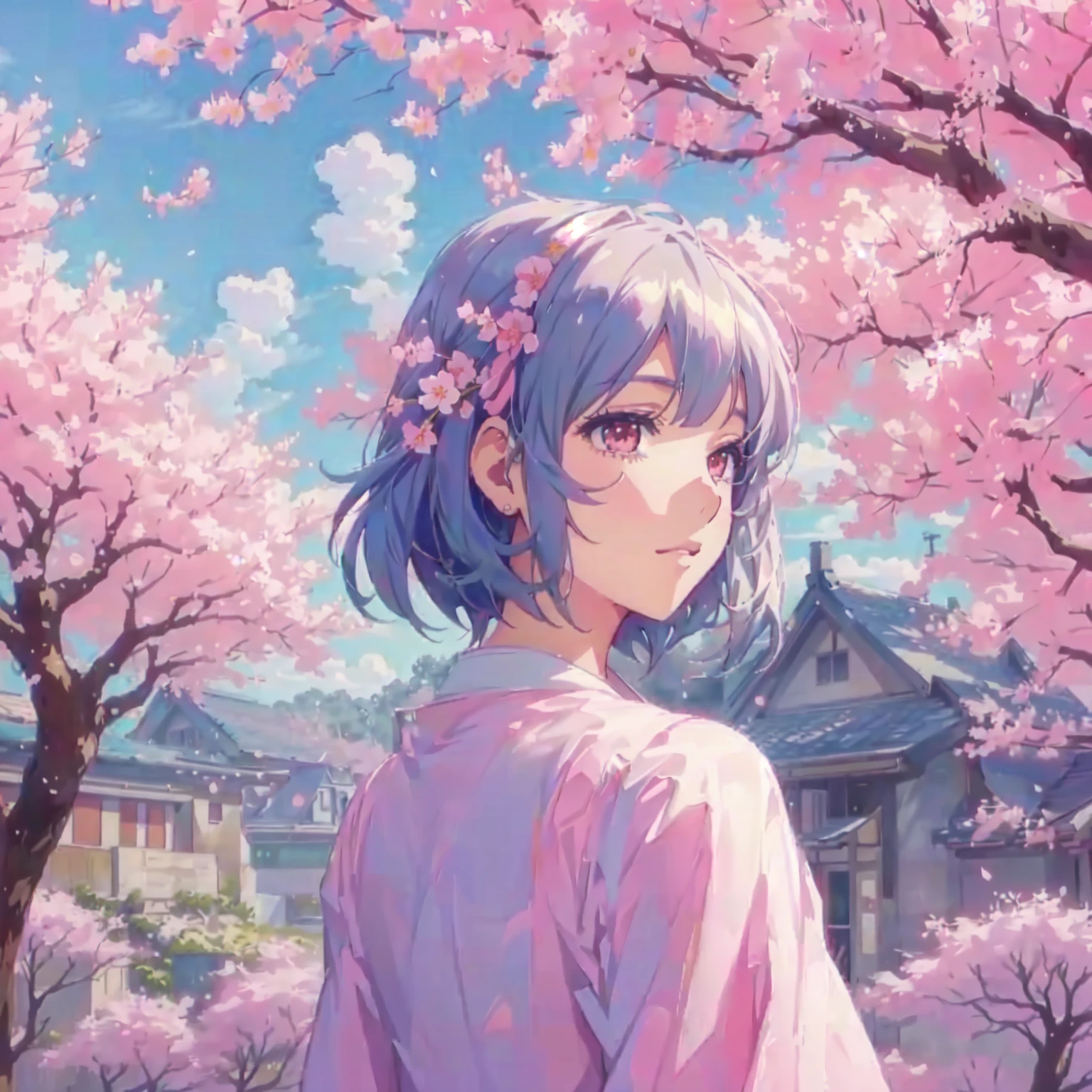 anime girl in pink dress in front of a cherry tree, anime style digital art, 4k anime art wallpaper, 4K anime art wallpaper, 4K anime-style, cute anime art style, detailed anime digital art, cute anime style, cute anime portrait, cute anime, anime wallpaper 4k, cute anime artwork, anime wallpaper 4k, 8K anime art wallpaper