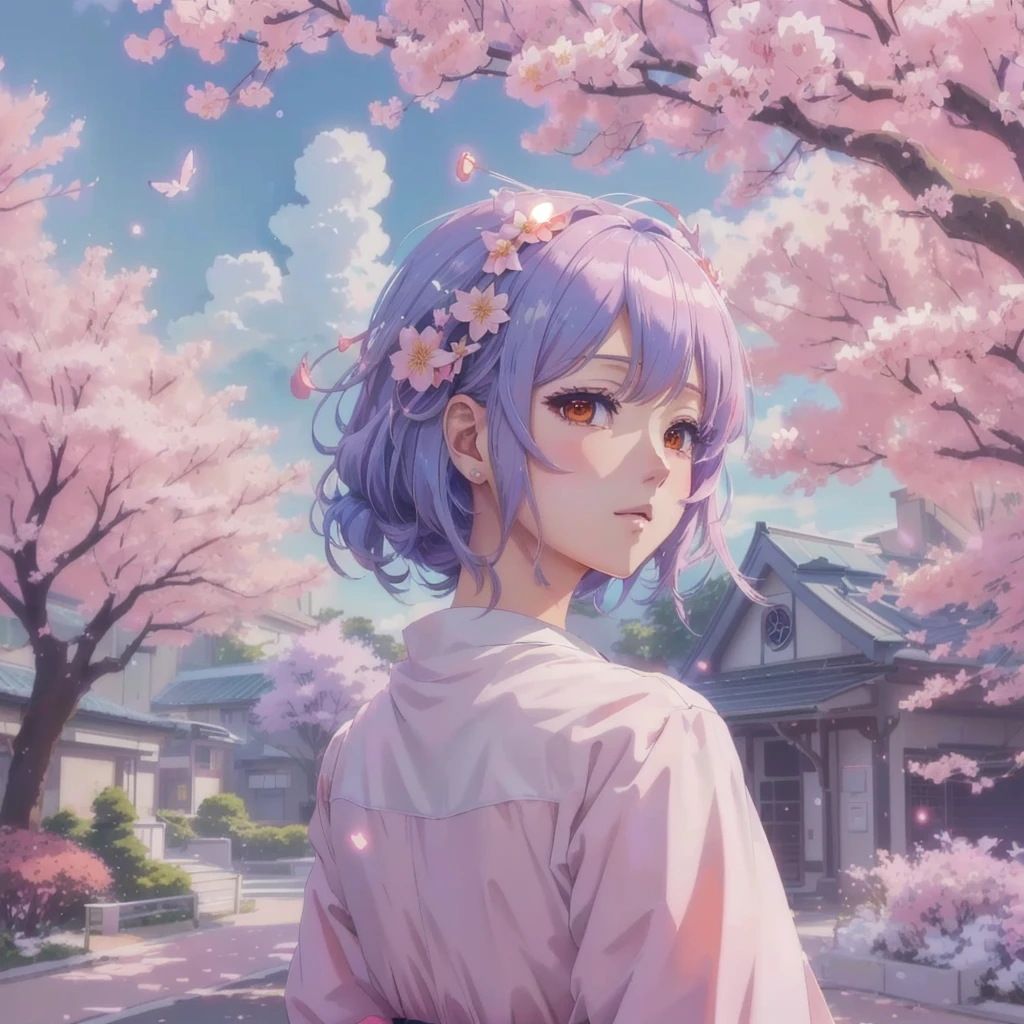 anime girl in white and pink space dress with black knuckles and orange lights, in front of a cyber cherry tree, on a space station, anime style digital art, 4k anime art wallpaper, 4K anime art wallpaper, 4K anime-style, cute anime art style, detailed anime digital art, cute anime style, cute anime portrait, cute anime, anime wallpaper 4k, cute anime artwork, anime wallpaper 4k, 8K anime art wallpaper