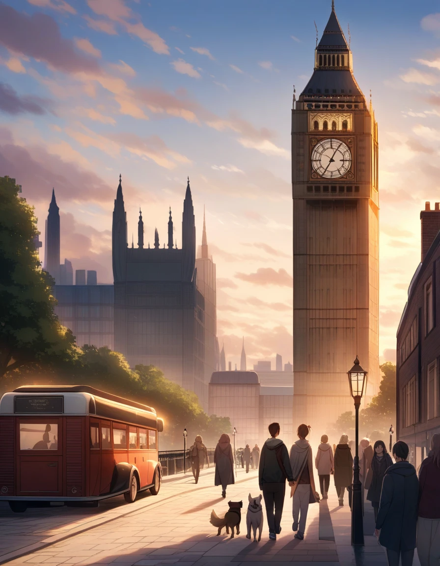 The early morning sunlight gently awakens London, with Big Ben standing majestic and resplendent in the dawn light, a shining pearl in the city's skyline.
As the streets come to life, the aroma of coffee and the steam from breakfast stalls bring vitality and warmth to the bustling Londoners, heralding a new day.
The chimes of Big Ben echo through the tranquil morning air, not only proclaiming the time but also serving as a source of vitality for the city, inspiring people to meet new challenges.
Along the banks of the Thames, joggers and dog walkers enjoy the serenity of the riverside, while the interplay of ancient buildings and modern skyscrapers showcases London's unique blend of history and modernity.