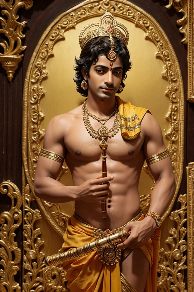AI image of lord krishna with flute