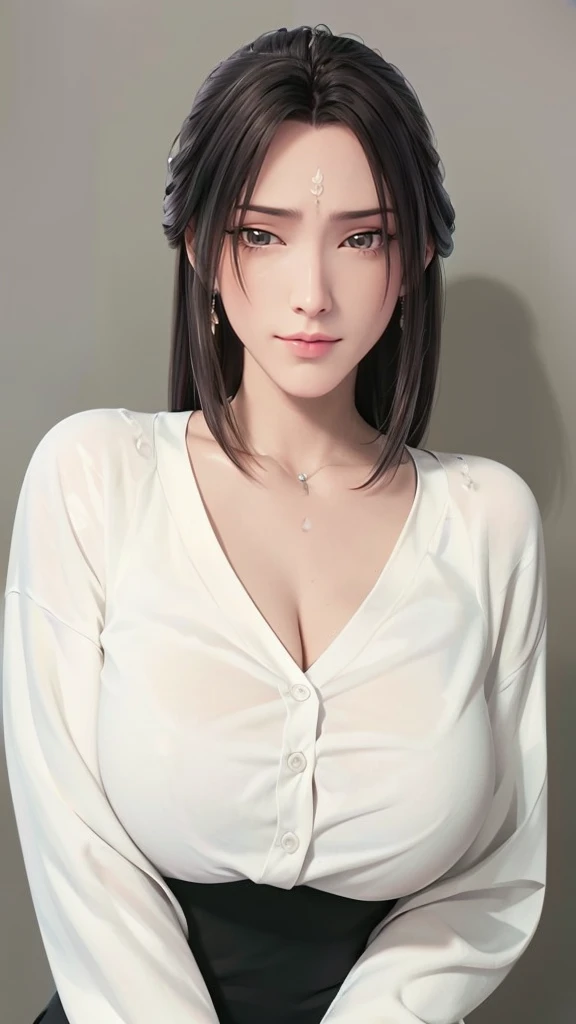 (（（Perfect body,White and tender skin,（（（White wool cardigan and black skirt,）））,（（（Luxueqi，Facial marks,Black Hair）））,((masterpiece)),high resolution, ((Best quality at best)),masterpiece,quality,Best quality,（（（ Exquisite facial features,Looking at the audience,There is light in the eyes,Smile）））,）））,（（（Light and shadow,Medium chest，）））,（（（Looking at the camera,black background,)））),