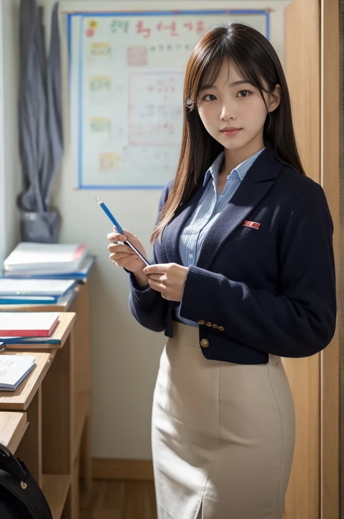A Korean female teacher will teach you.、One female