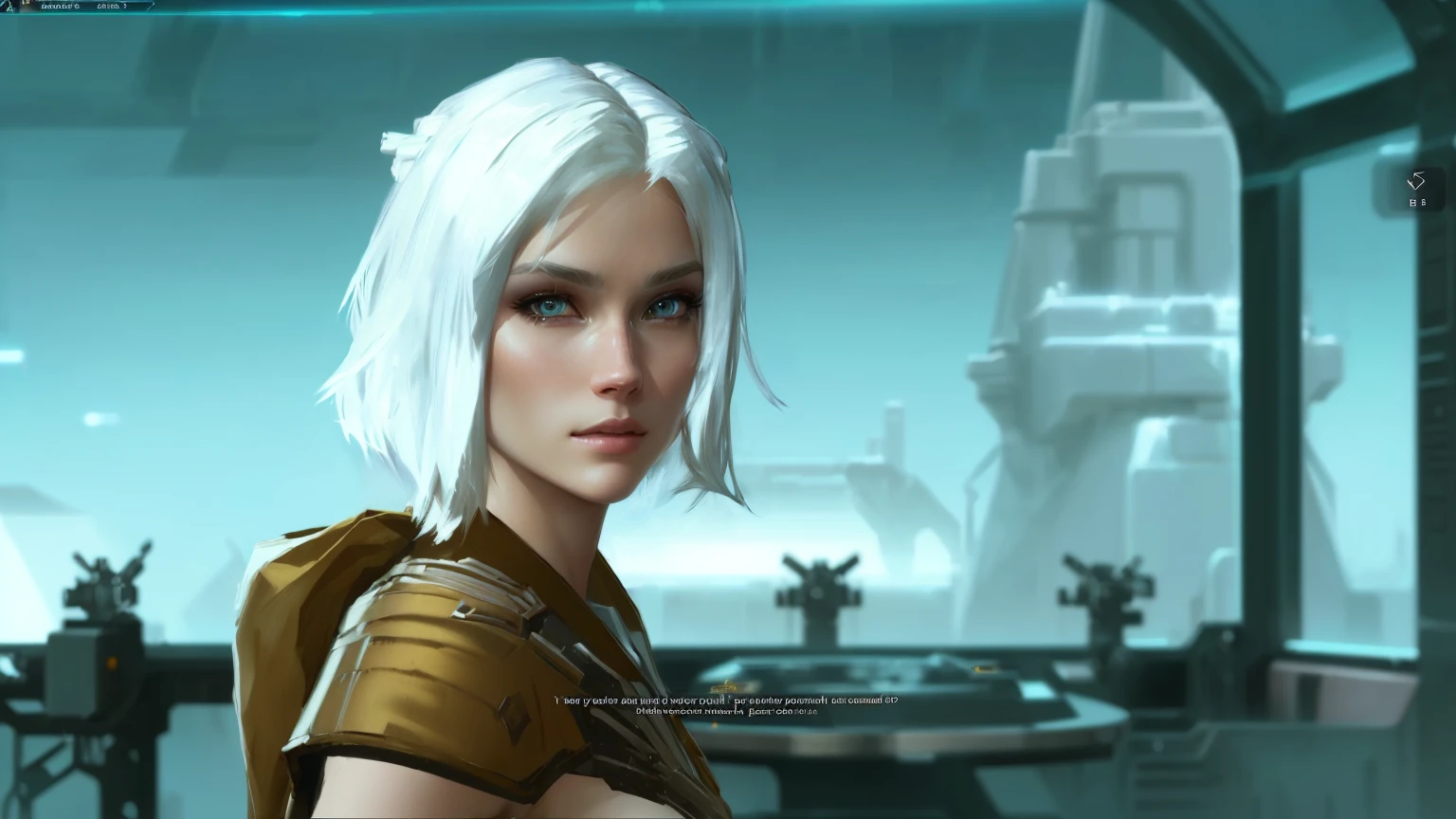  blonde Jedi Woman, HD screenshot, attractive sci-fi face, Girl with silver hair, Character close up, female character, Beautiful screenshot, perfect white-haired girl,