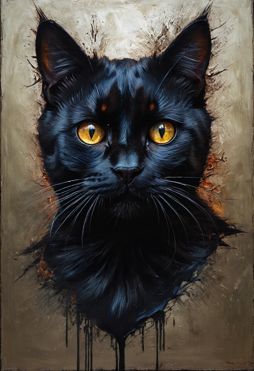 painting of a black Scottish cat, (horror), (nightmare), (Best quality, 4K, 8K, High resolution, Masterpiece: 1.2), (ultra-detailed), landscape, gothic, dark colors.
cinematic scene, volumetric lights, ultra realistic, in the style of nicola samori