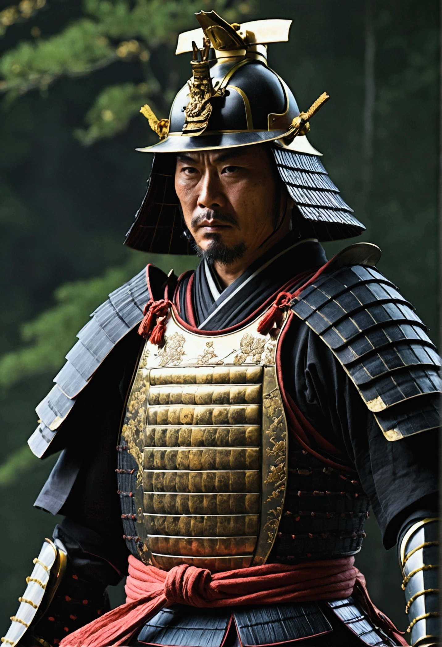 A samurai with cracken armor