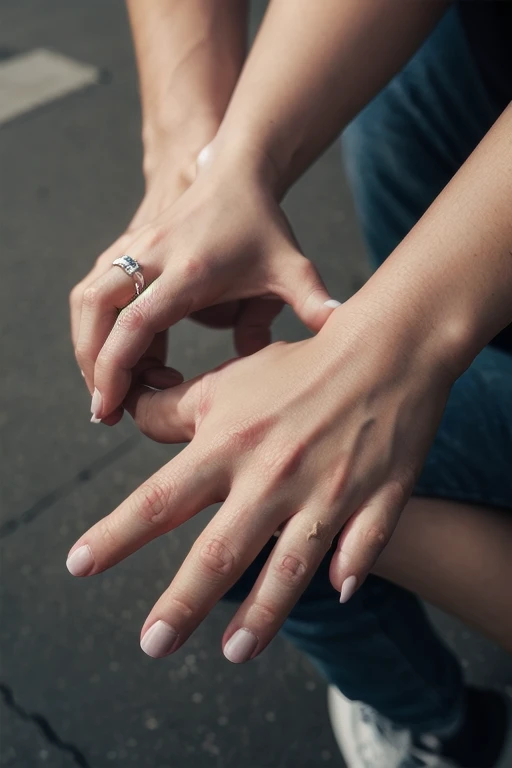 (Depth composition) hold hands,Correct finger structure